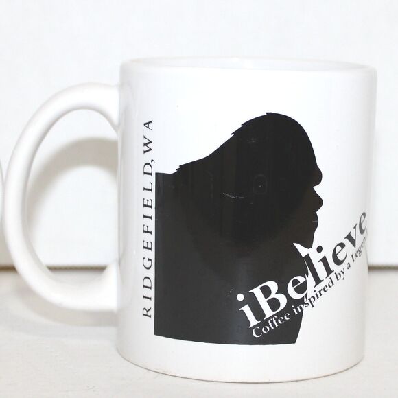 NEW Bigfoot Coffee Tea Mugs iBELIEVE Inspired by a Legend Coffee 12oz Wht & Blk - Picture 3 of 7